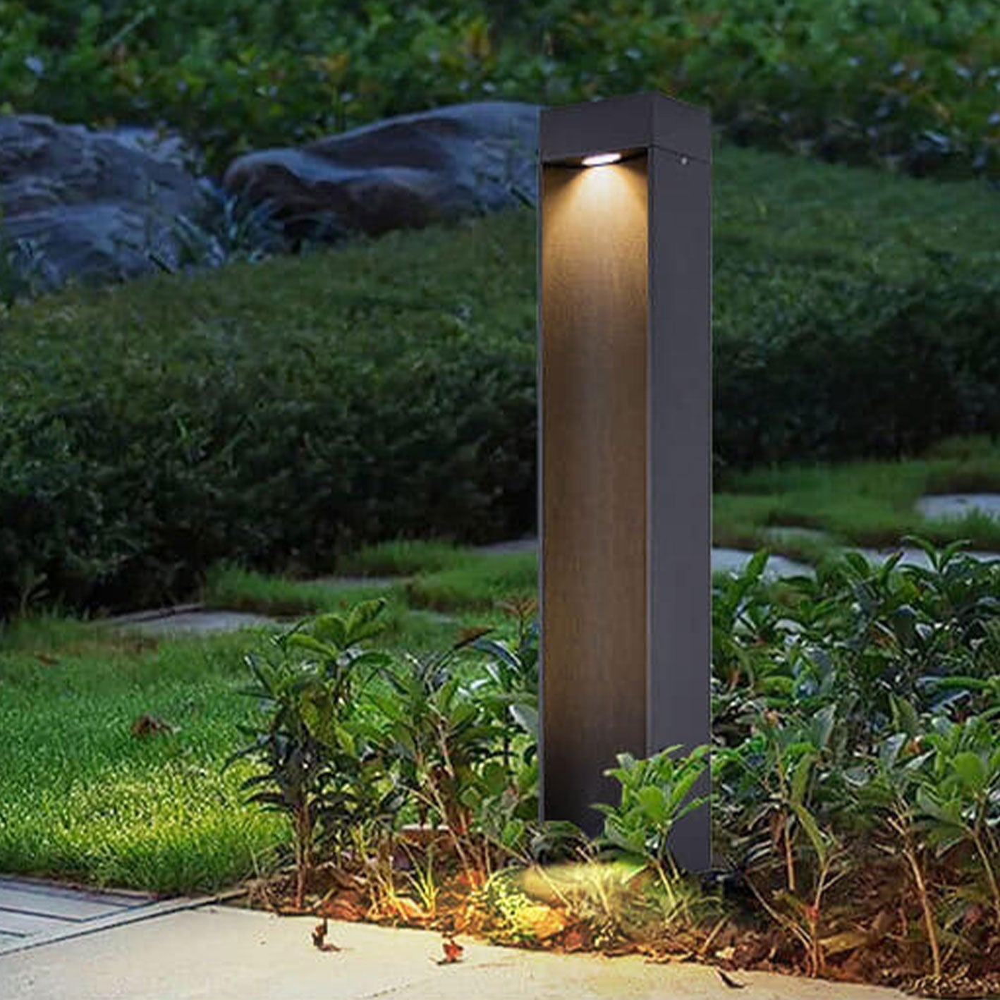 Frendorf | LumiPath Modern Square LED Gartenlampe | Aluminium | Outdoor Wegeleuchte | Energiesparend