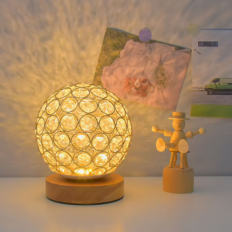 Modern Minimalist Runde USB wiederaufladbare LED Nachttischlampe