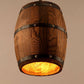 Frendorf | BarrelGlow Vintage Pendelleuchte | Holz-Weinfass-Design | 1-flammig | Rustikale Beleuchtung