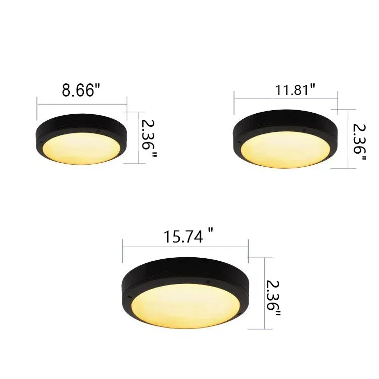 Frendorf | LunaShield Outdoor LED-Deckenleuchte | Wasserdicht | Aluminium | Rund & Achteckig | 3 Farbmodi