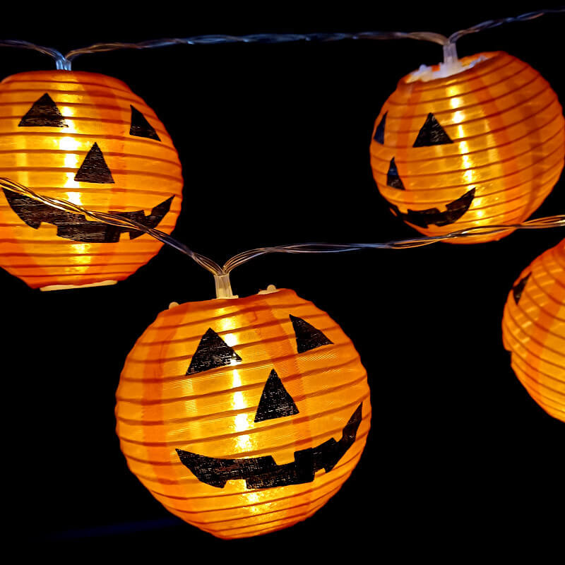 Frendorf | PumpkinGlow Halloween LED Lichterkette | Kürbis Design | Wasserdicht & Outdoor Deko