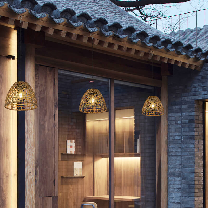 Frendorf | RustiCage Solar Hängelampe | Eisen- und Rattandesign | Wetterfest | LED Beleuchtung | Für Terrasse & Garten