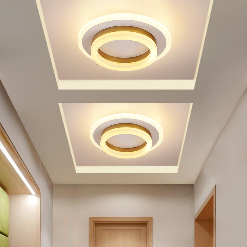 Simple Acrylic Square Circle Iron LED Deckenleuchte