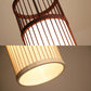 Frendorf | Bambora Zen Pendelleuchte | Handgewebte Bambus-Laterne | Japanisches Design | Natürliche Eleganz