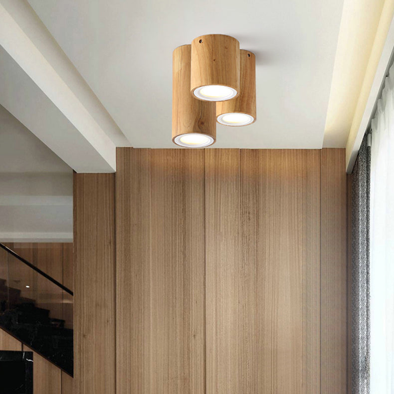 Frendorf | LumaKube Nordic Design LED Deckenleuchte | Holzoptik | Flush Mount | Warmweiß oder Kaltweiß | Stilvolle Beleuchtung für Zuhause