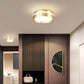 Nordische minimalistische runde LED-Deckenleuchte aus massivem Gold, Aluminium und Acryl