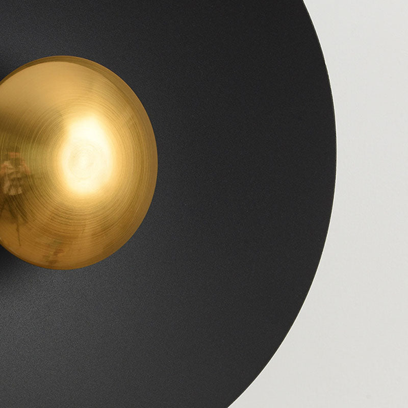 Contemporary Creative Macaron Flying Saucer Hardware LED Wall Sconce Lamp For Bedroom