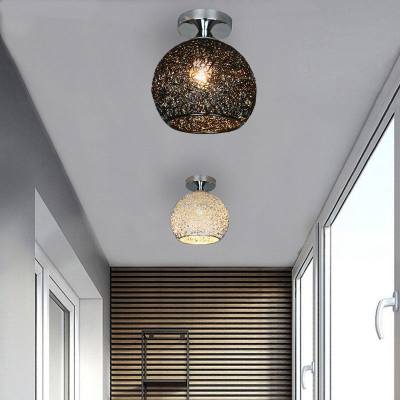 Frendorf | WeaveSphere Deckenleuchte | Skandinavisches Design | Geflochtene Kugel | 1-Licht | Perfekt für Flure und Wohnräume