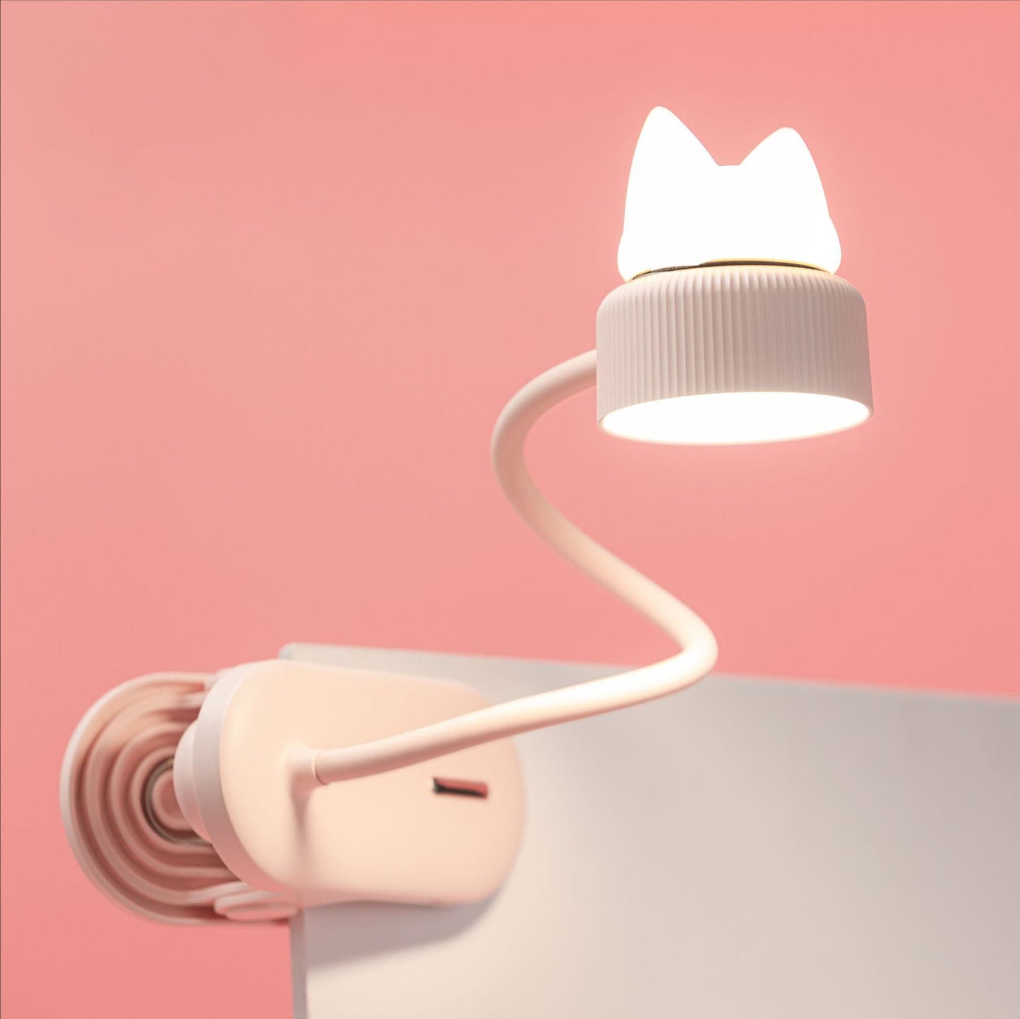 Moderne kreative Katzenohren Augen Schutz Clip LED Tischlampe