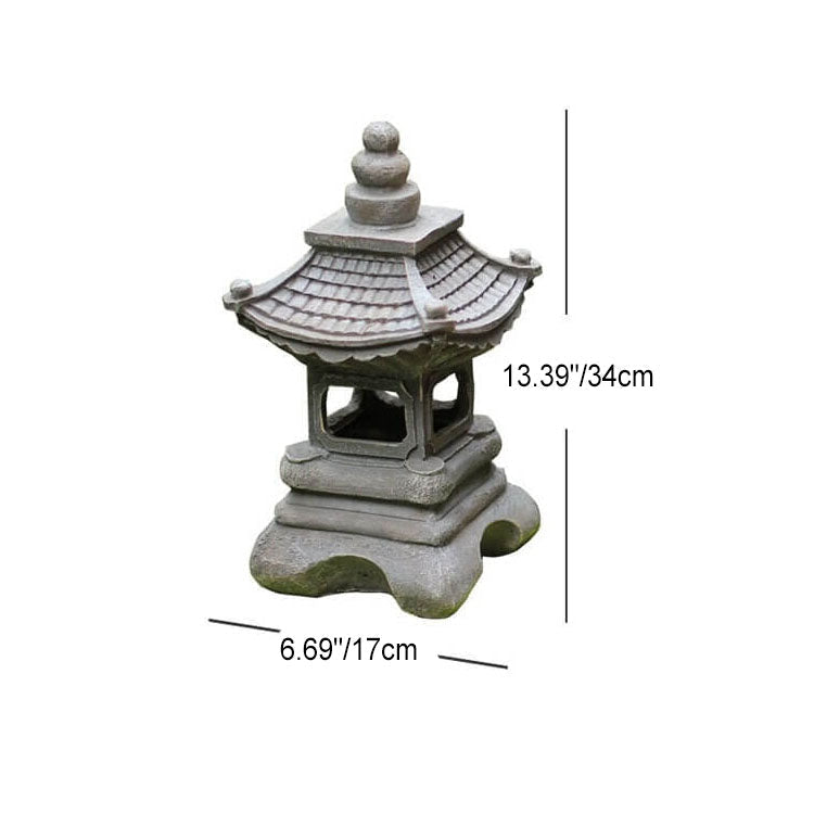 Frendorf | PagodaGlow Japanische Solar-Pagodenleuchte | LED Gartenlampe | Wetterfest | Dekorative Außenbeleuchtung