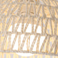 Frendorf | Rattana Deckenleuchte | Japanisches Design | Halbrundes Holz & Rattan | Beleuchtung für Wohnzimmer