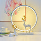 Frendorf | CircleLume USB LED Nachtlicht | Nordic Design | Tischlampe mit Hirschfigur | Warmweißes Licht & Dimmbar