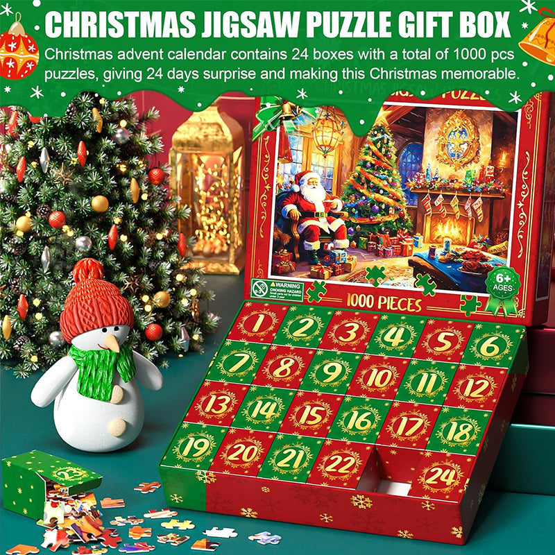 Frendorf | Adventskalender Weihnachts-Puzzle Blind Box 24 Teile 1000 Teile