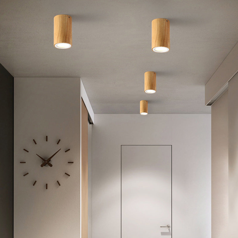 Frendorf | LumaKube Nordic Design LED Deckenleuchte | Holzoptik | Flush Mount | Warmweiß oder Kaltweiß | Stilvolle Beleuchtung für Zuhause
