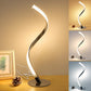 Moderne Minimalistische Aluminium Spiralstreifen LED Tischlampe Für Zuhause Büro