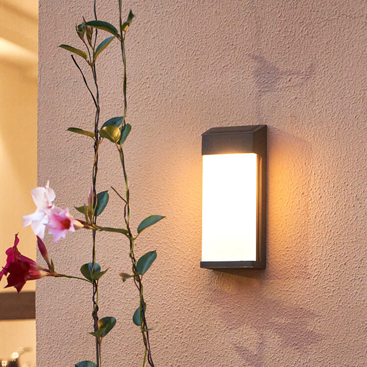 Frendorf | SolAura Frosted Glas Außenleuchte | Solar LED Wandleuchte | Wasserdicht & Energiesparend