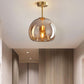 Frendorf | Nordora Luxus Rundglas-Deckenleuchte | Semi-Flush Mount | Modernes Skandinavisches Design