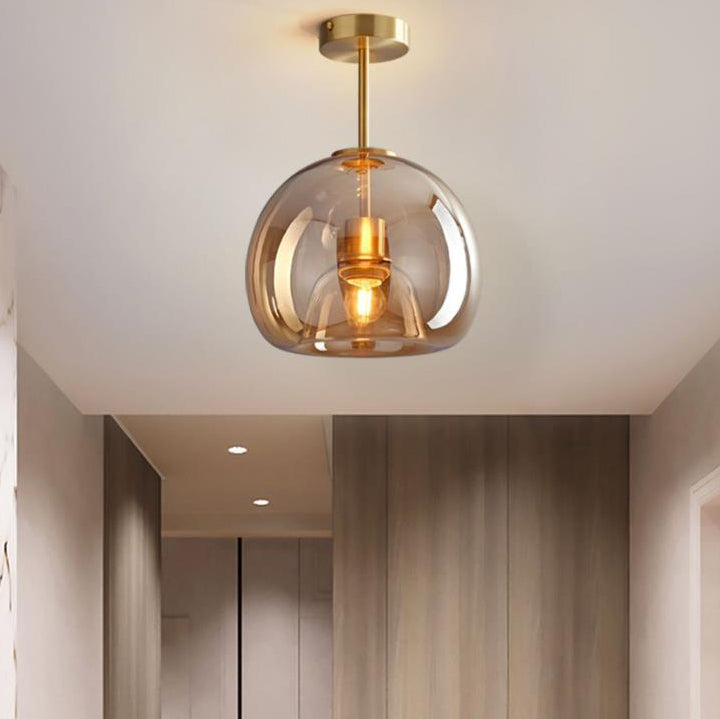 Frendorf | Nordora Luxus Rundglas-Deckenleuchte | Semi-Flush Mount | Modernes Skandinavisches Design