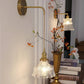 Frendorf | Florabelle Nordic Wandlampe | Minimalistisches Blütendesign | Kupfer & Glas | 1-flammig | Dekorative Beleuchtung
