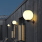 Moderne Outdoor Solar Runde Ball Wasserdichte LED Wandleuchte lampe
