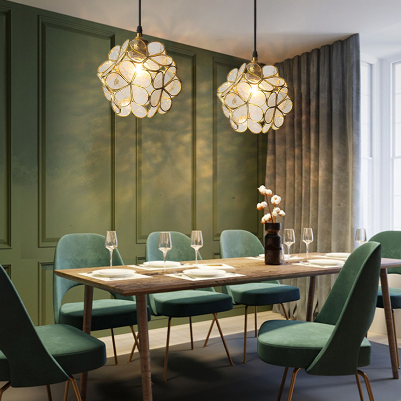 Frendorf | PetalGlow Glasblütenblatt-Pendelleuchte | Nordischer Stil | Elegantes Design für Ess- & Wohnzimmer