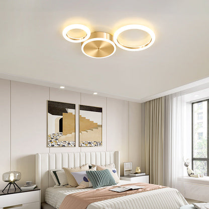 Frendorf | AurumGlow LED Deckenleuchte | Modernes Golden Circle Design | Acryl Flush Mount | Luxus Beleuchtung