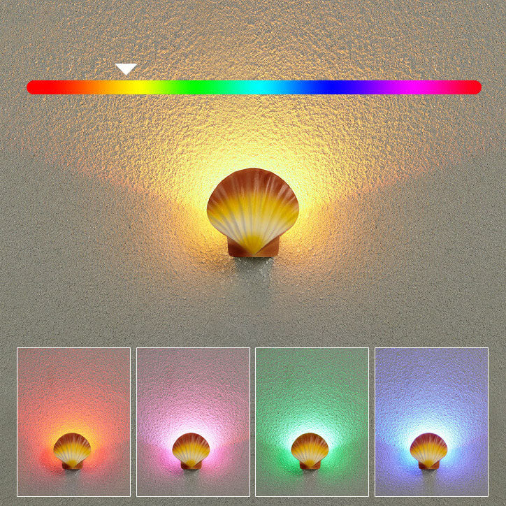 Frendorf | ShellBright LED Wandleuchte | Kreatives Muscheldesign | Aluminium | Wasserdicht | Außenbeleuchtung