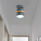 Frendorf | Cylindra Nordic Deckenleuchte | Halbzylinder-Design | Holz & Metall | Für Flur & Wohnbereich | 1-flammig