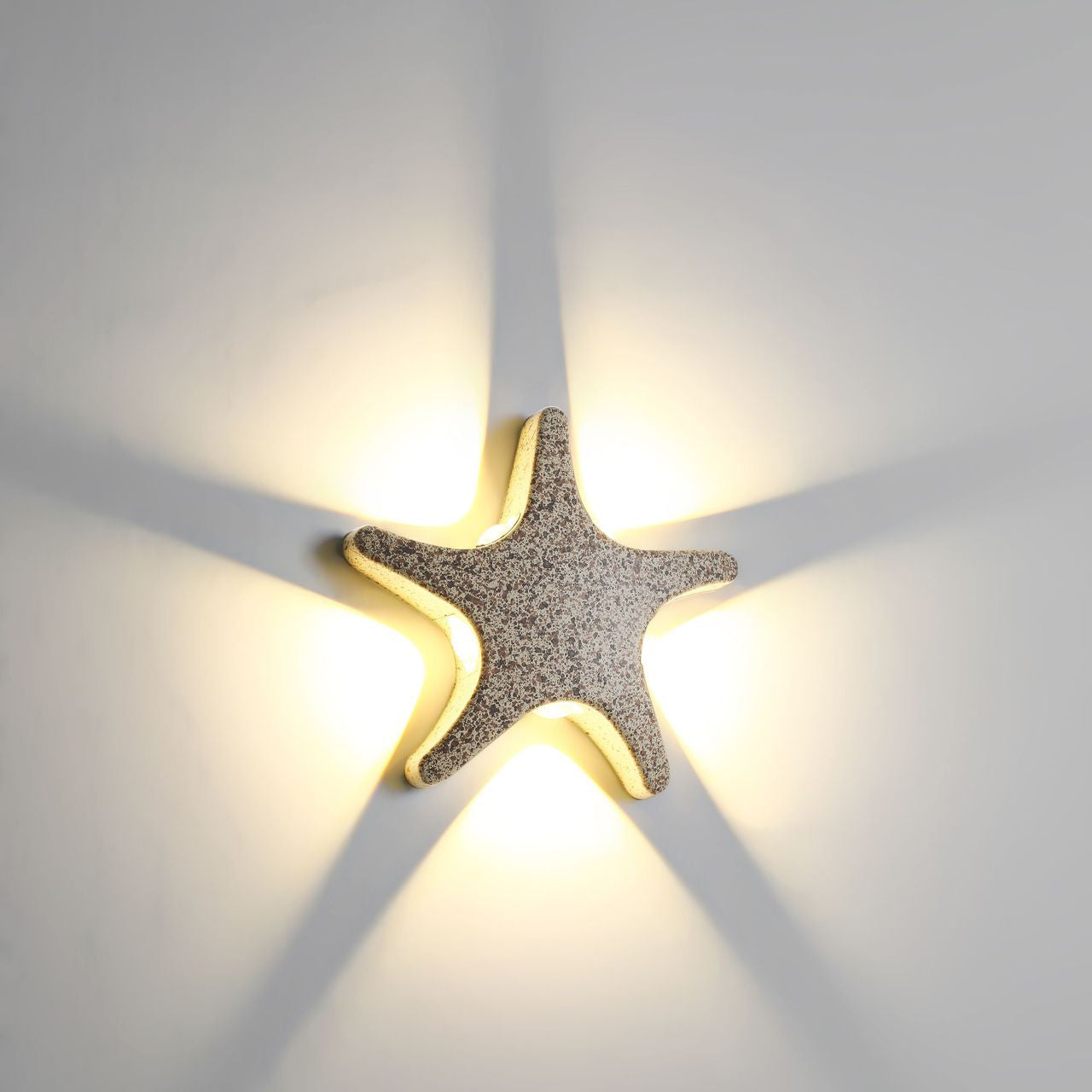 Zeitgenössische Einfachheit Aluminium Seestern Design LED wasserdichte Wandlaterne Lampe für Außenterrasse