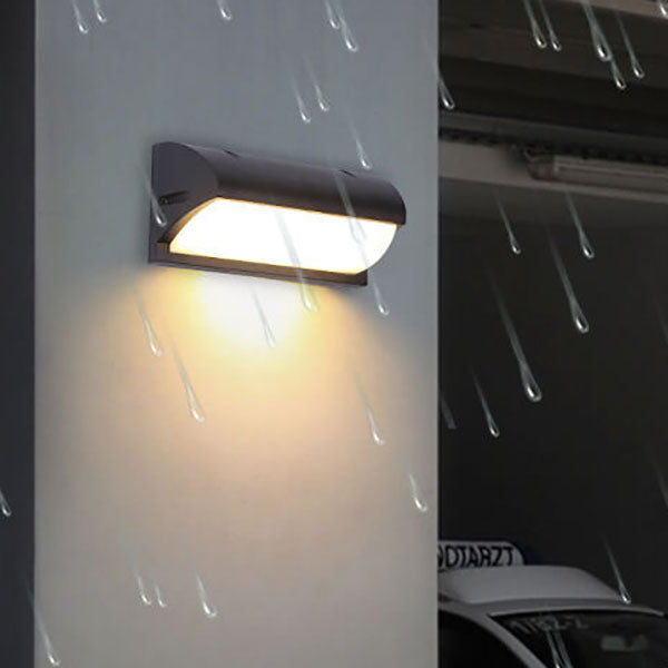 Frendorf | Zynistra AquaGlow Außenwandleuchte | Geometrisches Design | Wasserdicht | LED mit Sensor