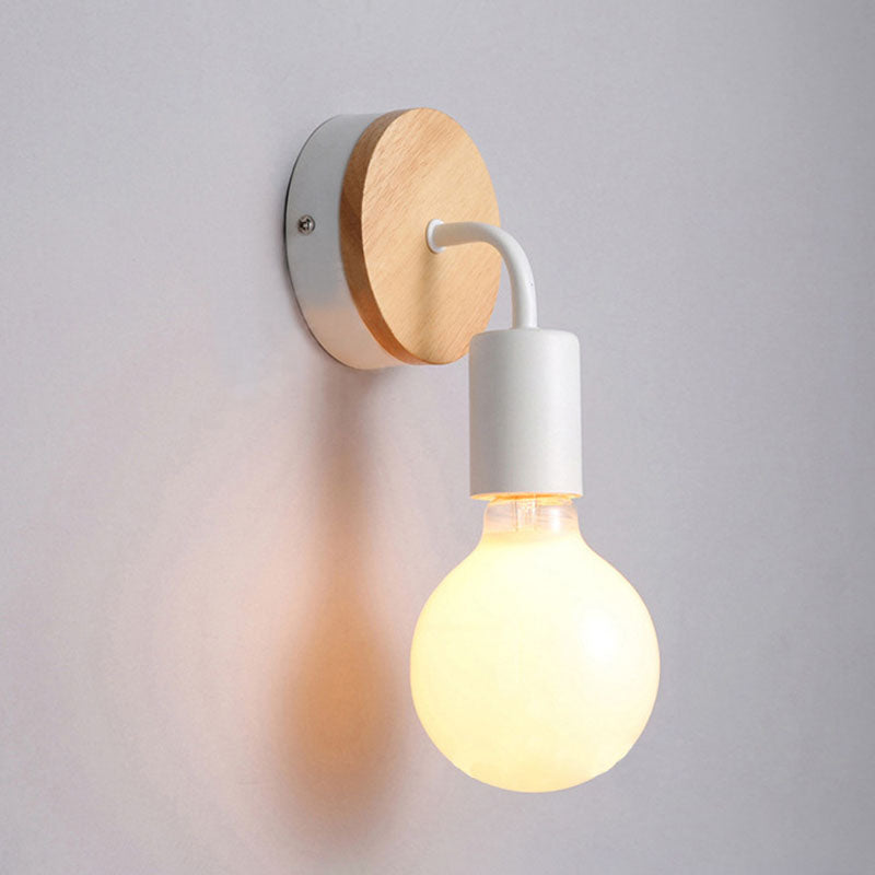 Frendorf | ArcoLune Wandleuchte | Modernes gebogenes Holz-Design | Beleuchtung für Schlafzimmer | Stilvoll & funktional