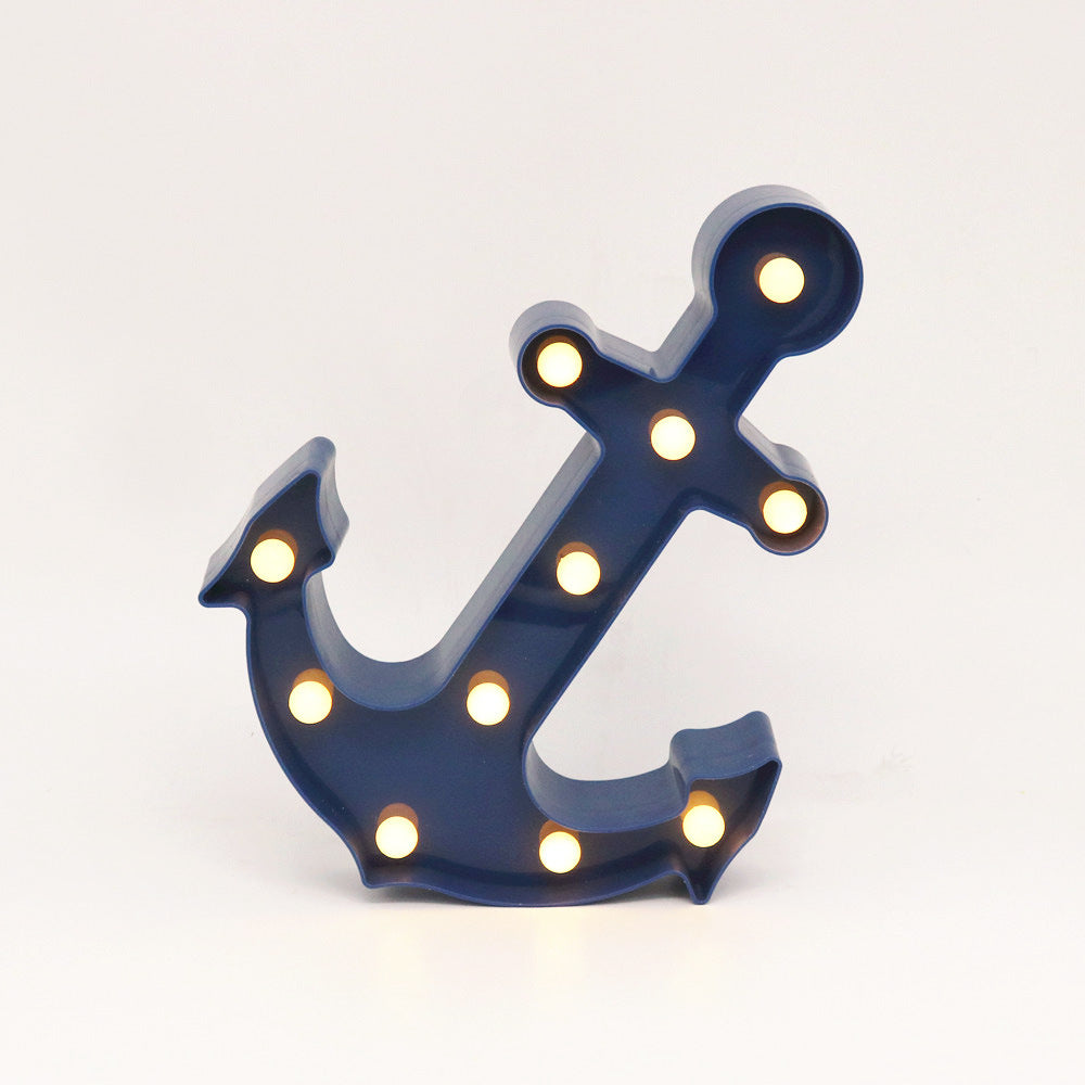 Skandinavische moderne Boot Anker ABS Batterie LED Wand Sconce Lampe