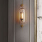 Frendorf | Lumivault Industrial Wandlampe | Zylindrischer Glasschirm | Eisenrahmen | Deko für Schlafzimmer & Wohnräume