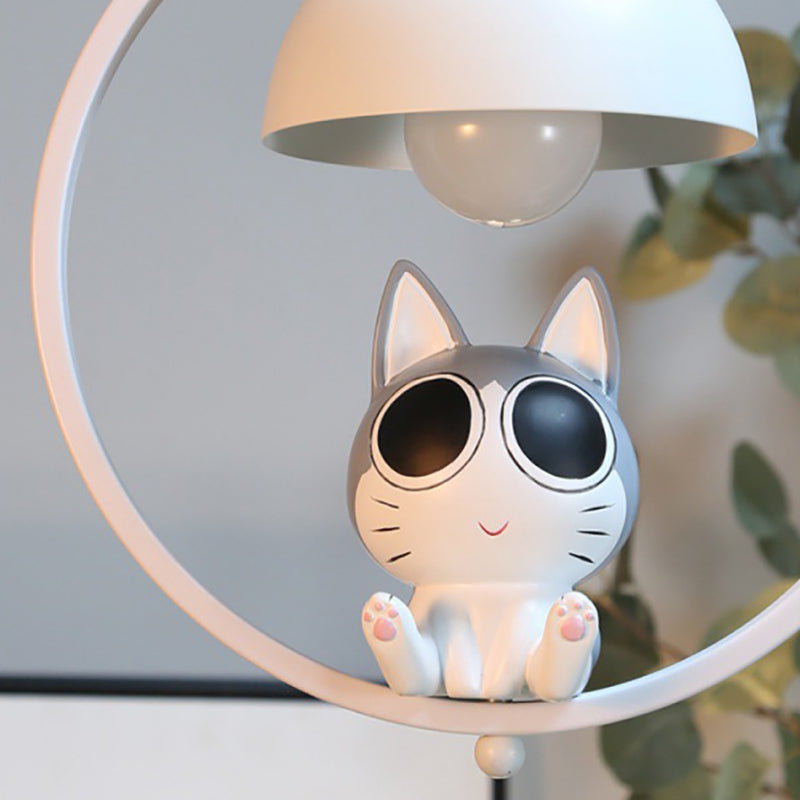 Frendorf | MeowBright Cartoon Katzen-Wandleuchte | Nordisches Design | Holz & Eisen | Stimmungsvolles Licht für Schlafzimmer