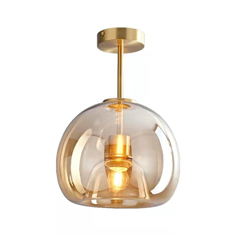 Frendorf | Nordora Luxus Rundglas-Deckenleuchte | Semi-Flush Mount | Modernes Skandinavisches Design