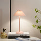 Frendorf | GlowVibe Skandi LED Tischlampe | Wiederaufladbar | Stoffschirm mit Falten | Kabellos | Stimmungslicht | Nachttischlampe