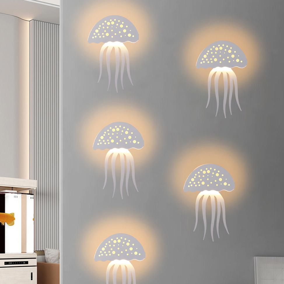 Moderne kreative 1-Licht LED Qualle Wandleuchte