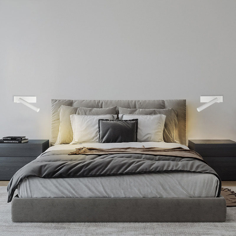 Frendorf | LumeFocus Rechteckige LED Wandleuchte | Verstellbarer Winkel | Minimalistisches Design | Leselampe | Warmes Licht