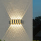 Modernes Licht Luxus Golden Aluminium Outdoor wasserdichte Terrasse LED Wandleuchte Lampe