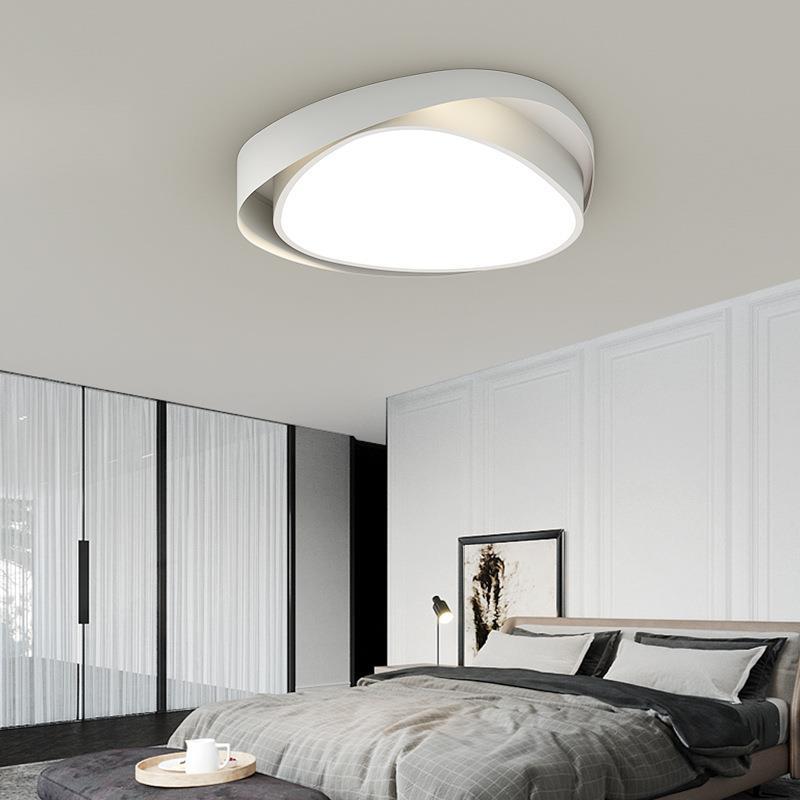 Zeitgenössische Einfachheit Eisen Acryl Runde Schirm LED Deckenleuchte Für Schlafzimmer