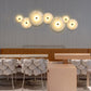 Frendorf | Marblios Runde LED Wandleuchte | Luxus-Marmor & Acryl-Design | Warmes Licht | Modern & Stilvoll für Wohnzimmer & Schlafzimmer