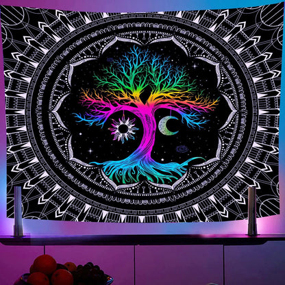 Frendorf Wohnheim Wand Lila Licht Wandbehang
