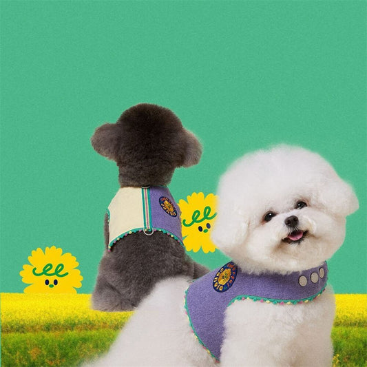 Bequeme und stilvolle florale Hundeweste - Perfekt für spaßige Spaziergänge