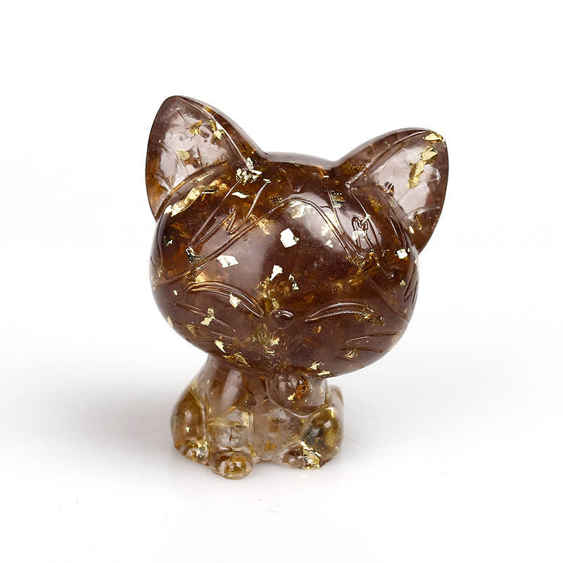 Frendorf Naturkristall Katze Edelstein Dekoration