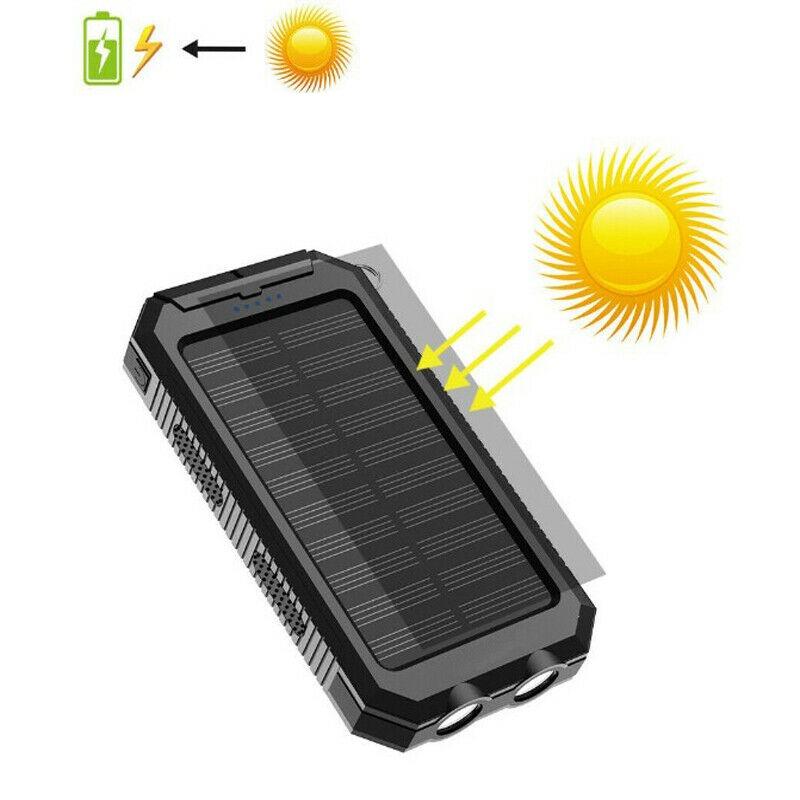 Frendorf | 2x 500000mAh Solar Ladegerät Wasserdicht Power Bank Extern