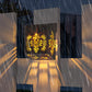 Solar Outdoor Square Hollow Design LED Patio Decoration Wandlampe