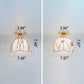 leichtes Luxusglas Gold 1-Licht Halbbodenmontage Deckenleuchte