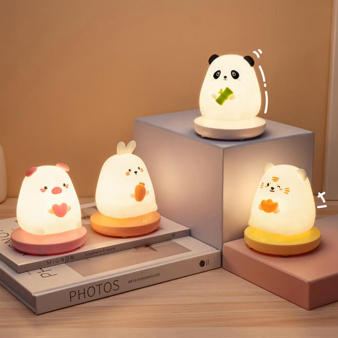Frendorf | Luminio PalsTier Nachtlicht | Kreatives Silikondesign | Wiederaufladbar via USB | Deko-Tischlampe für Kinder
