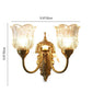 Frendorf | LustraBloom Vintage Wandleuchte | Messing & Glas | 1/2 Flammen | Elegantes Blütendesign