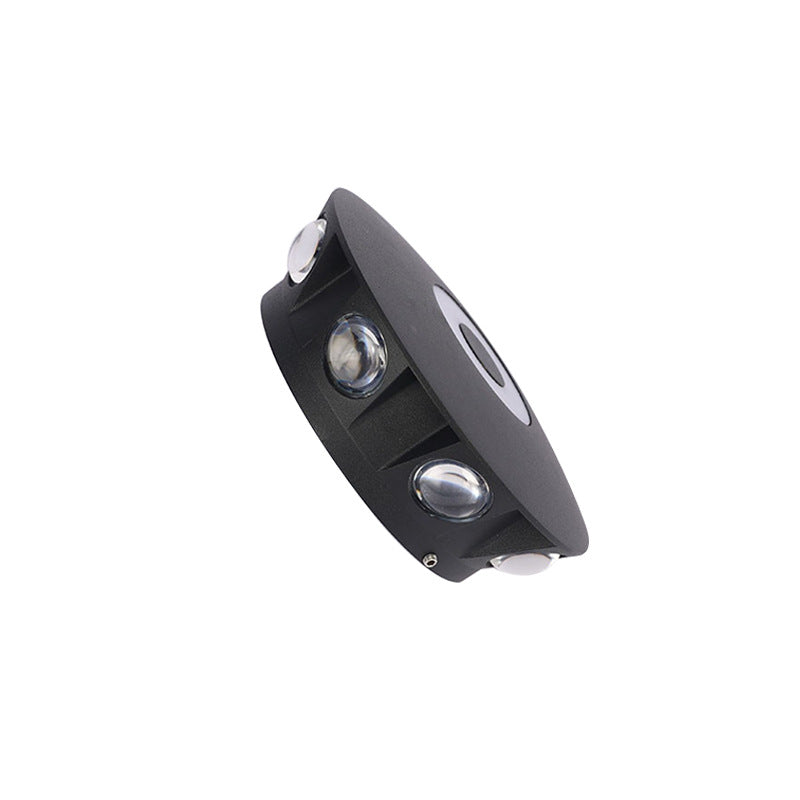 Frendorf | LumaNest LED Wandleuchte im skandinavischen Stil | Aluminium Rundschirm | Wetterfest für Außenbereich & Terrasse